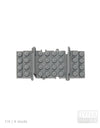 Ballastiertes gerades viertel Gleis 4 Noppen | L-Gauge | Dynabrixx