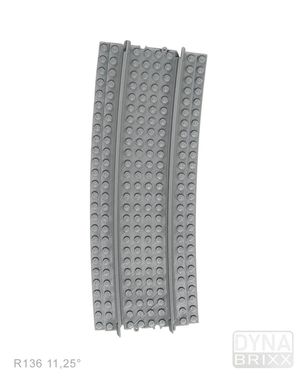 Dynabrixx curved ballasted track l-gauge R136 11,25°