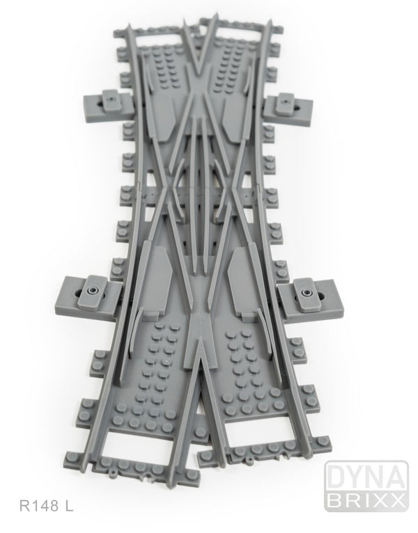 Schlanke Doppelkreuzungs-Weiche (DKW) Radius R148 rechts | L-Gauge | Dynabrixx