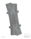 Ballastierte Doppelkreuzungs-Weiche (DKW) Radius R148 links | L-Gauge | Dynabrixx