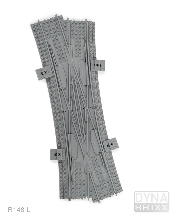 Ballastierte Doppelkreuzungs-Weiche (DKW) Radius R148 links | L-Gauge | Dynabrixx
