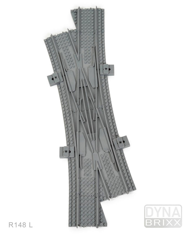 Ballastierte Doppelkreuzungs-Weiche (DKW) Radius R148 links | L-Gauge | Dynabrixx