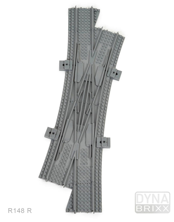 Ballastierte Doppelkreuzungs-Weiche (DKW) Radius R148 rechts | L-Gauge | Dynabrixx