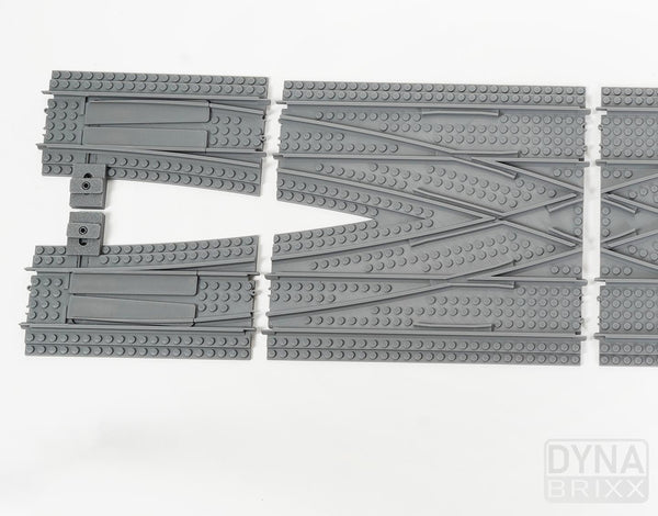 Ballastierte Hosenträger-Kreuzung Radius R148 | L-Gauge | Dynabrixx