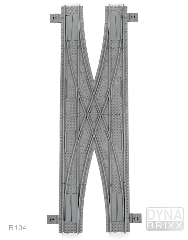 Dynabrixx semi-ballastierte Hosenträger-Kreuzung L-Gauge R104