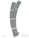 Ballastierte Bogenweiche Radius R104 rechts | L-Gauge | Dynabrixx