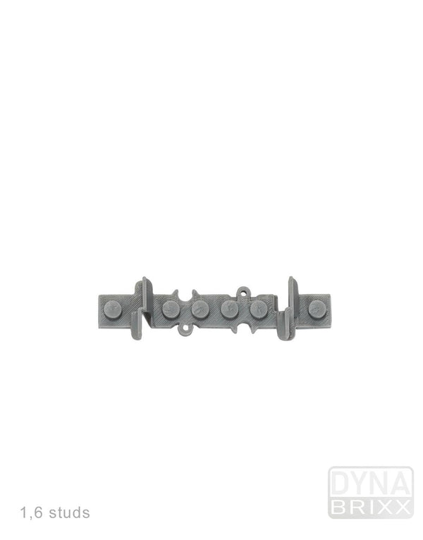 Straight compensation track piece S1,6 studs | L-Gauge | Dynabrixx