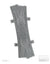 Semi-ballastierte Doppelkreuzungs-Weiche (DKW) Radius R148 links | L-Gauge | Dynabrixx