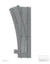Ballastierte Weiche Radius R104 links | L-Gauge | Dynabrixx