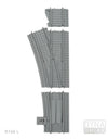 Ballastierte Weiche Radius R104 links | L-Gauge | Dynabrixx