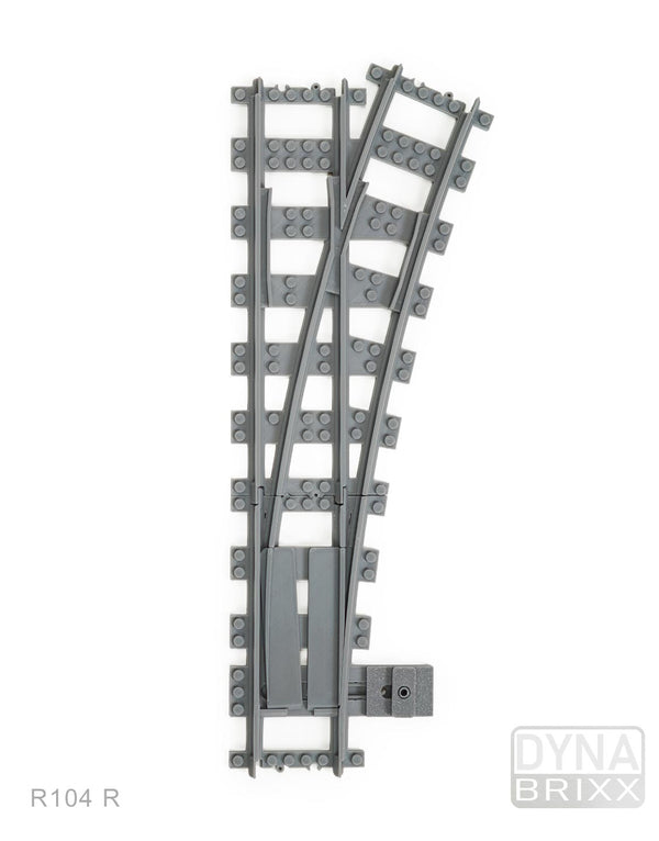 dynabrixx klemmbaustein weiche rechts r104 l-gauge