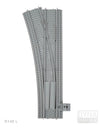 Ballastierte schlanke Weiche Radius R148 links | L-Gauge | Dynabrixx