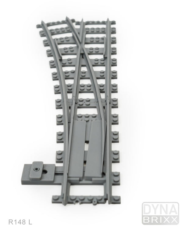 Schlanke Weiche Radius R148 links | L-Gauge | Dynabrixx