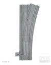 Ballastierte schlanke Weiche Radius R148 rechts | L-Gauge | Dynabrixx