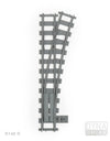 Schlanke Weiche Radius R148 rechts | L-Gauge | Dynabrixx