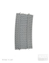 Ballastiertes gebogenes Gleis R104 1/32 (11,25°) | L-Gauge | Dynabrixx