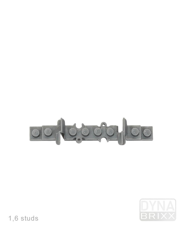Ballasted straight compensation track piece S1,6 studs | L-Gauge | Dynabrixx