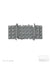 Ballastiertes gerades viertel Gleis 4 Noppen | L-Gauge | Dynabrixx