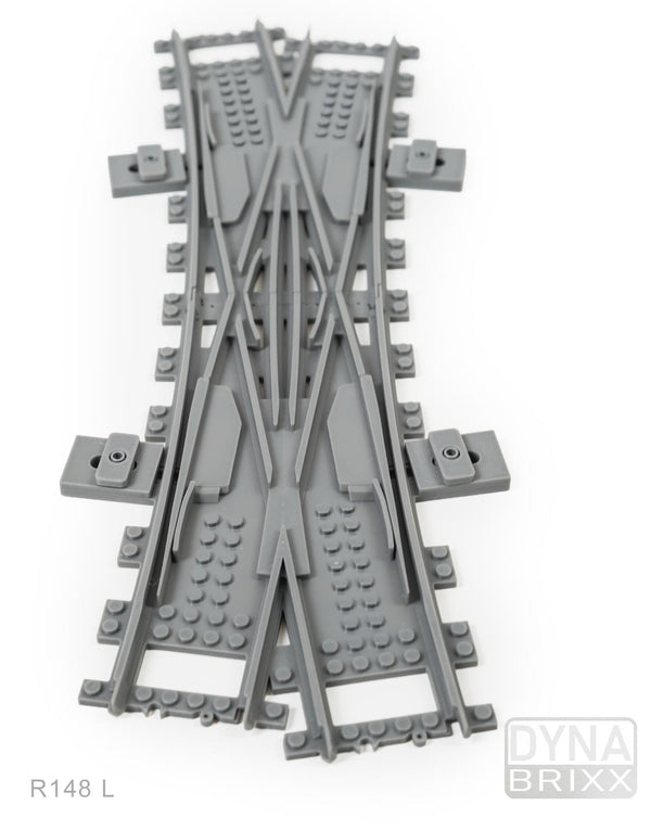 Schlanke Doppelkreuzungs-Weiche (DKW) Radius R148 links | L-Gauge | Dynabrixx