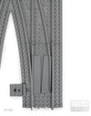 Ballastierte Hosenträger-Kreuzung Radius R104 | L-Gauge | Dynabrixx
