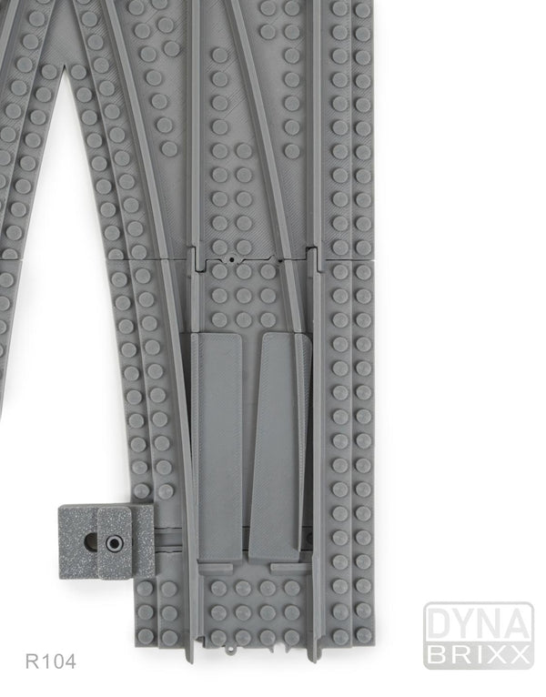 Ballastierte Hosenträger-Kreuzung Radius R104 | L-Gauge | Dynabrixx