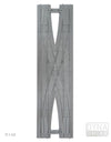 Ballastierte Hosenträger-Kreuzung Radius R148 | L-Gauge | Dynabrixx