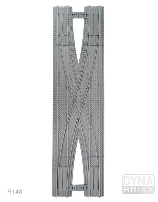 Ballastierte Hosenträger-Kreuzung Radius R148 | L-Gauge | Dynabrixx