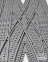 Ballastierte Hosenträger-Kreuzung Radius R148 | L-Gauge | Dynabrixx
