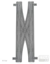 Dynabrixx semi-ballastierte Hosenträger-Kreuzung L-Gauge R104