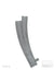 Semi-ballastierte Bogenweiche Radius R104 rechts | L-Gauge | Dynabrixx