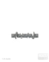 Straight compensation track piece S1,6 studs | L-Gauge | Dynabrixx