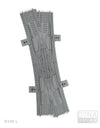 Semi-ballastierte Doppelkreuzungs-Weiche (DKW) Radius R148 links | L-Gauge | Dynabrixx