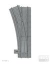 Ballastierte Weiche Radius R104 links | L-Gauge | Dynabrixx