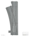 Ballastierte Weiche Radius R104 links | L-Gauge | Dynabrixx