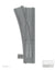 Dynabrixx L-Gauge R104 Weiche links mit Semi-Ballastierung Schalter innen
