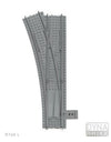 Dynabrixx L-Gauge R104 Weiche links mit Semi-Ballastierung Schalter aussen