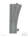 Ballastierte Weiche Radius R104 rechts | L-Gauge | Dynabrixx