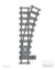 dynabrixx klemmbaustein weiche rechts r104 l-gauge