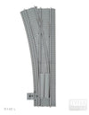 Ballastierte schlanke Weiche Radius R148 links | L-Gauge | Dynabrixx