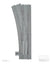 Ballastierte schlanke Weiche Radius R148 links | L-Gauge | Dynabrixx