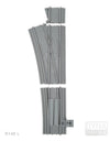 Ballastierte schlanke Weiche Radius R148 links | L-Gauge | Dynabrixx