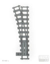 Schlanke Weiche Radius R148 links | L-Gauge | Dynabrixx