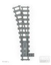 Schlanke Weiche Radius R148 links | L-Gauge | Dynabrixx