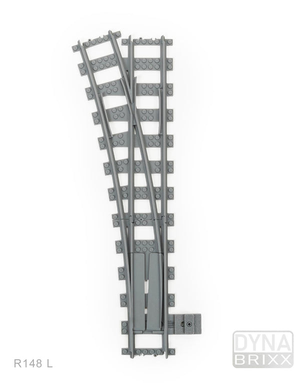 Schlanke Weiche Radius R148 links | L-Gauge | Dynabrixx