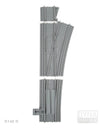 Ballastierte schlanke Weiche Radius R148 rechts | L-Gauge | Dynabrixx