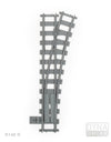 Schlanke Weiche Radius R148 rechts | L-Gauge | Dynabrixx